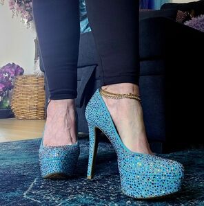 Rhinestone Gianni Bini Platform Heels